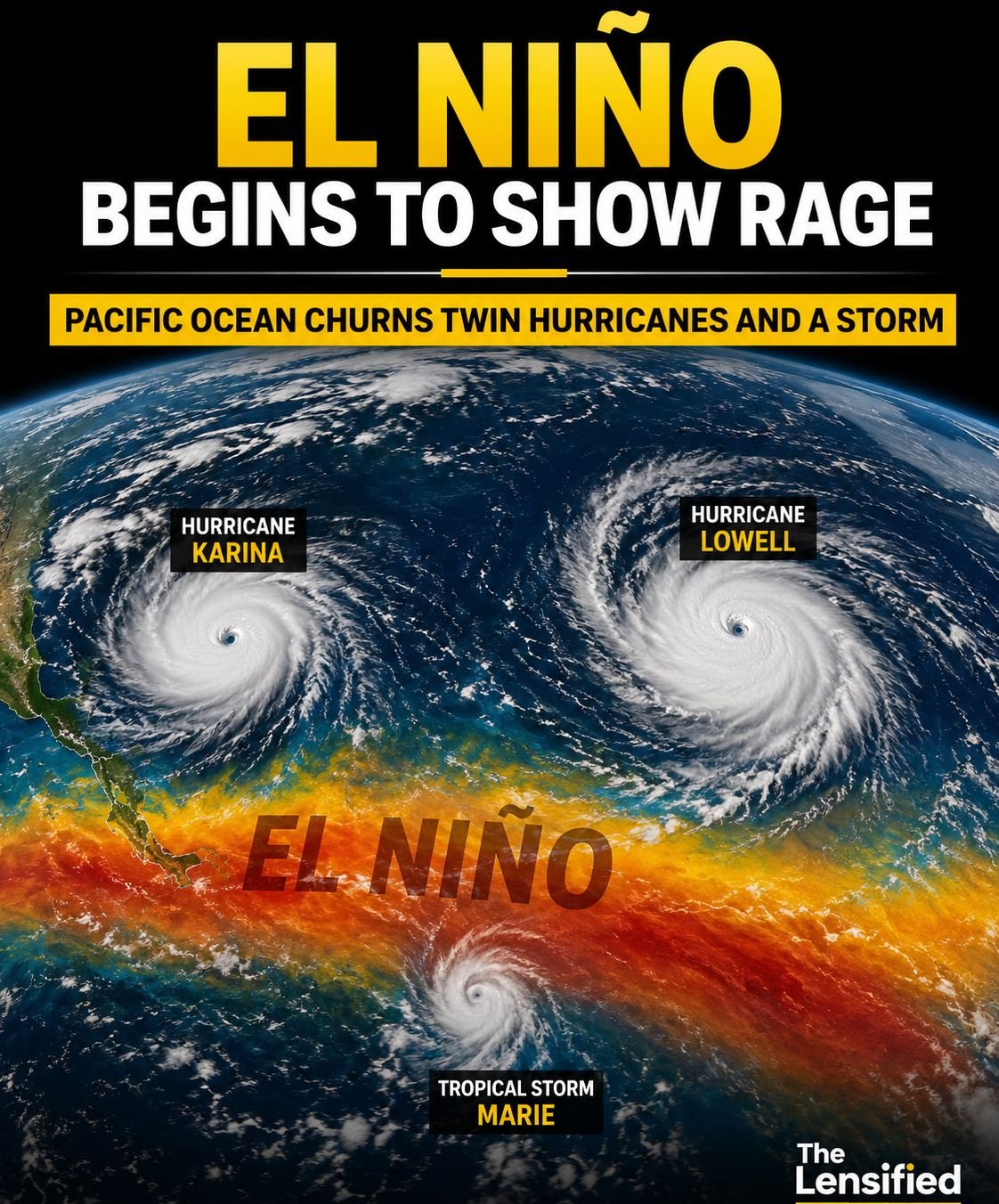 #ElNiño Intensifies: Pacific Ocean #Erupts With Two Major #Hurricanes and a #Tropical Storm